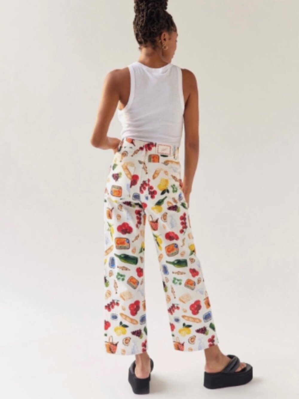 Lisa Says Gah Italian Summer Print Robyn Jeans Pants Trousers Denim Food, Size 2 - Picture 4 of 9
